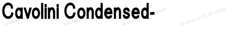 Cavolini Condensed字体转换